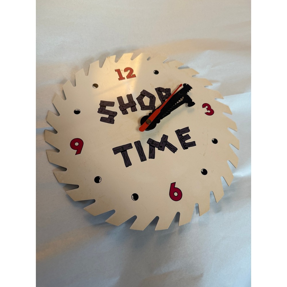 MSR Imports‎ Shop Time Circular Saw Blade Wall Clock Workshop Garage Decor 10in